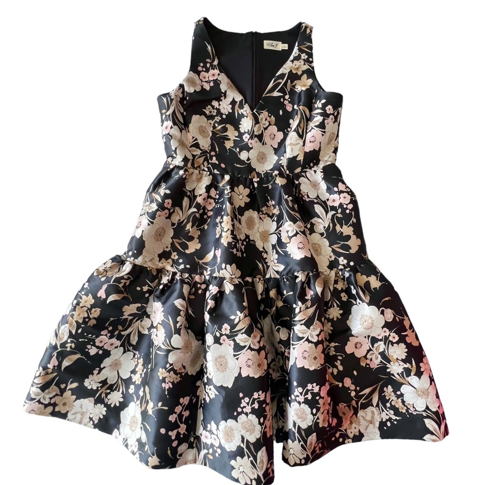 Eliza J Black Floral Dress - Picture 8 of 13